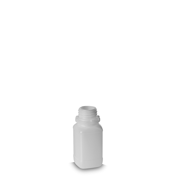 100 ml UN-Flasche HDPE natur OV 32 eckig