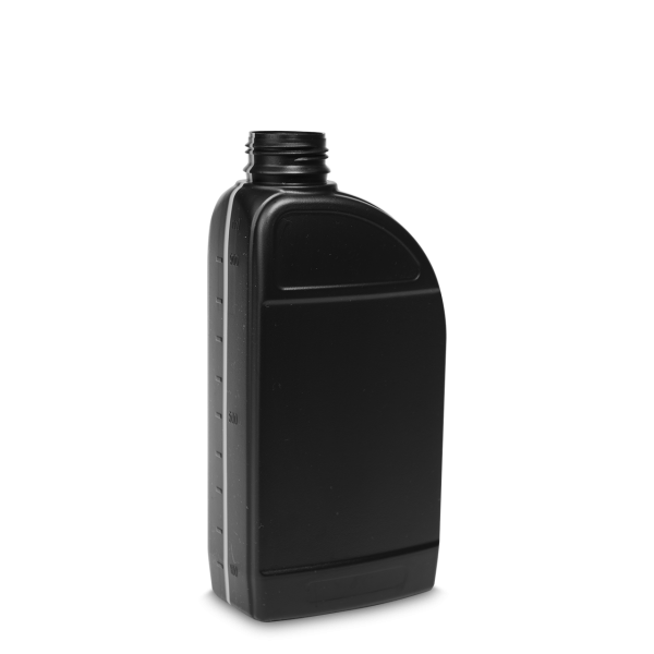 1000 ml Motorölflasche - schwarz - OV 38 Gewinde
