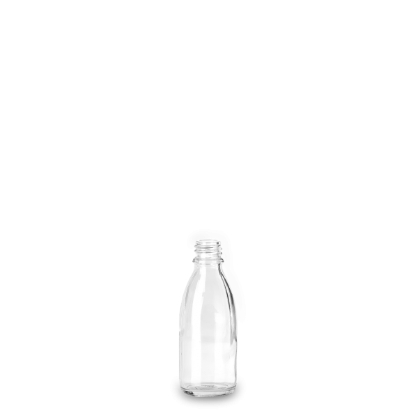 50 ml Enghalsflasche Glas klar GL 18 rund