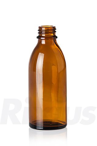 100 ml Enghalsflasche Glas braun GL 22 rund