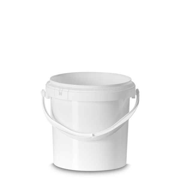 5 Liter Verpackungseimer - PP - weiß - rund - ohne Deckel