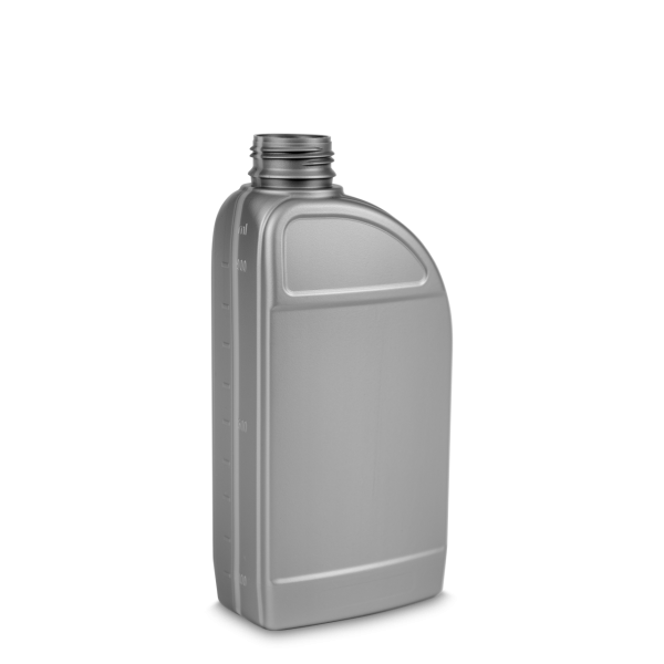 1000 ml Motorölflasche - silber - OV 38 Gewinde