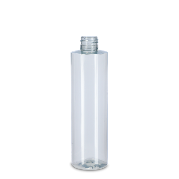 250 ml Rundflasche rPET natur 24/410 zylindrisch