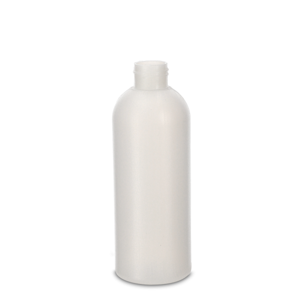 250 ml Rundflasche Rezyklat natur 24/410 zylindrisch