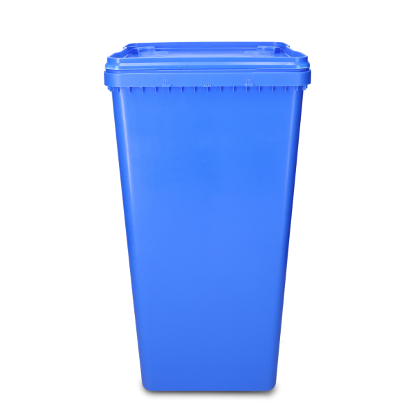 65 Liter Verpackungseimer PP blau eckig - incl. Deckel