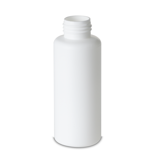 100 ml Rundflasche HDPE weiß RD 25 zylindrisch