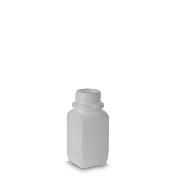 250 ml UN-Flasche HDPE natur OV 45 eckig
