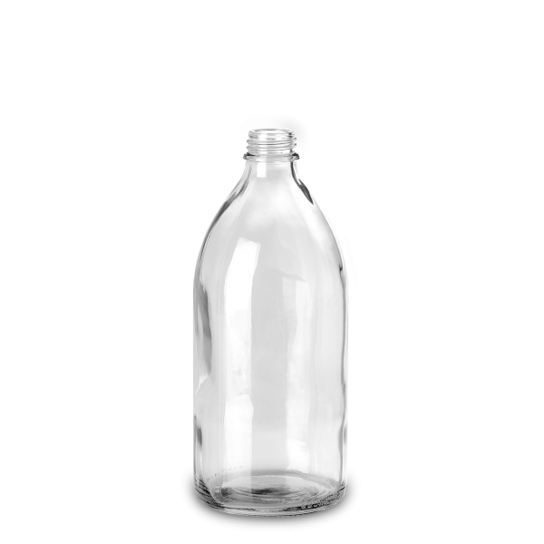 500 ml Enghalsflasche Glas klar GL 25 rund