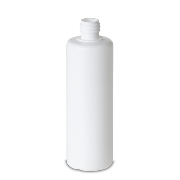 125 ml Rundflasche HDPE weiß RD 18 zylindrisch