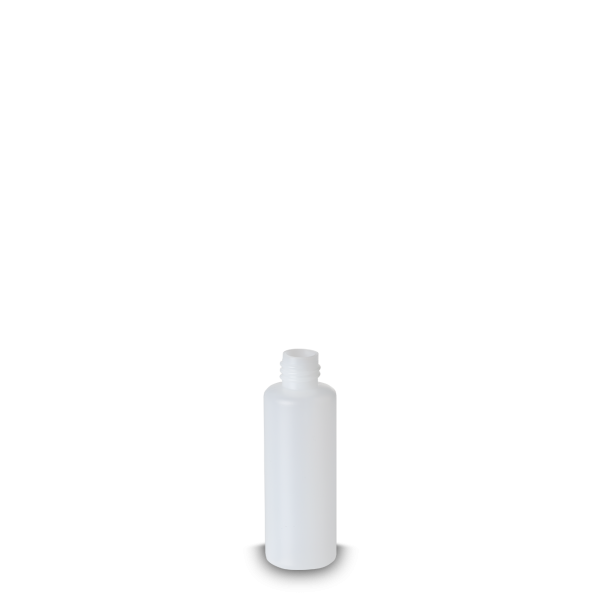 50 ml Rundflasche HDPE natur RD 18 zylindrisch