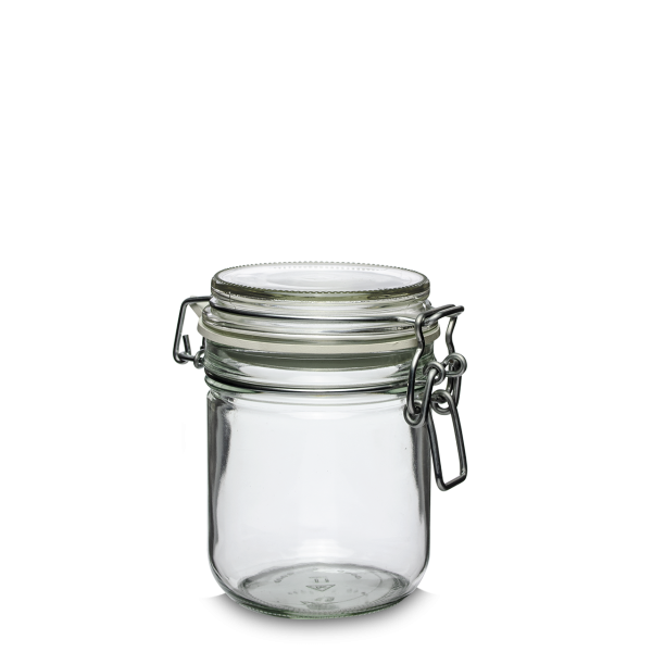 400 ml Drahtbügelglas - rund - Klarglas