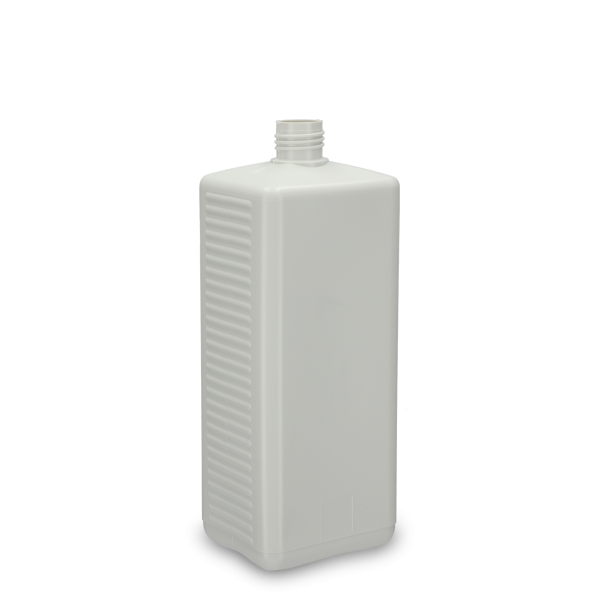 1000 ml Vierkantflasche HDPE weiß RD 25 rechteckig