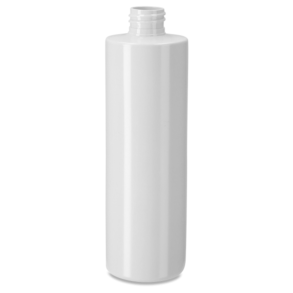 500 ml Rundflasche rPET weiß 28/410 zylindrisch