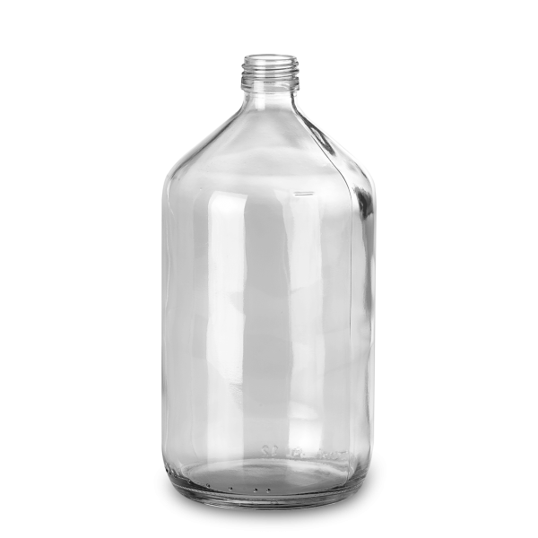 1000 ml Medizinflasche Glas klar PP 28 rund