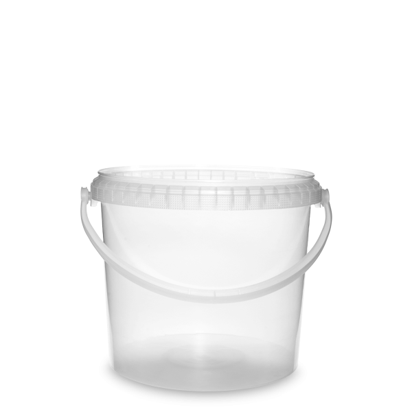 5 Liter Verpackungseimer - PP - transparent - rund - ohne Deckel